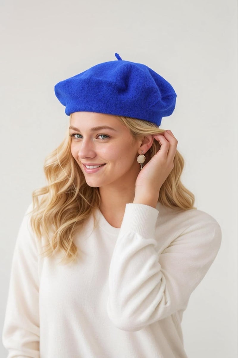 EGANO Women's ​​Beret Hats​​ - French Wool Blend Winter Cap, 70% Wool All-Season Soft ​​Beret Hats for Women​​ (Multi-Color)​ - Image 2